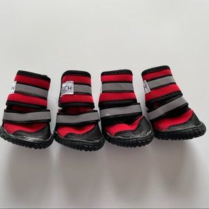 Waterproof Dog Boots Red/Black Size XS